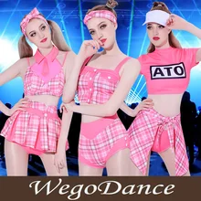 Соблазнительная девушка танцевальный барный DS костюмы черлидеров новые Болельщицы сценические костюмы