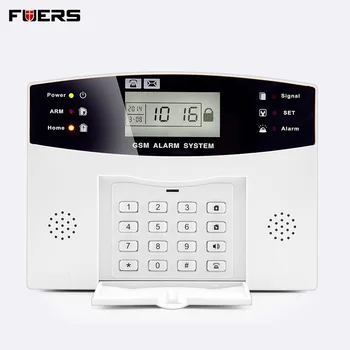 

FUERS DP500 GSM Wireless Home Security Alarm System Metal Remote Control Wireless Door Sensor Wired Siren Kit SIM SMS GSM Alarm