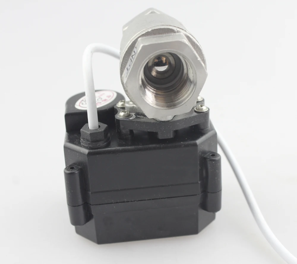SS304 шаровой клапан 1 &quotBSP/NPT резьба DC Электрический 3V-6V CR-03 уменьшает диаметр