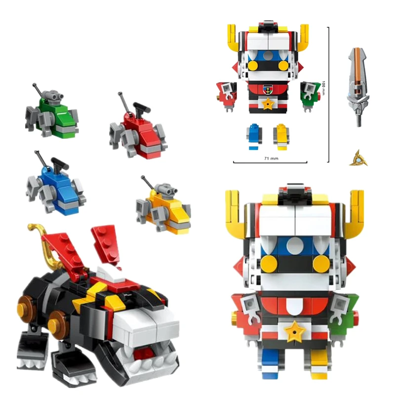 

New 455Pcs Defender Of The Universe Voltron Beast King GoLion Robot Blocks Bricks Toys For Children Compatible With Legoinglys