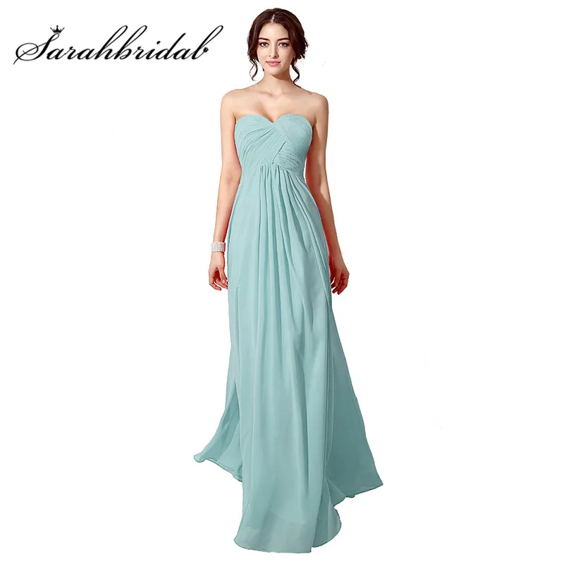 Coral Cheap Evening Dresses Long Chiffon Sexy Sweetheart Pleats Lace Up Back Floor Length Party Prom Gowns SD182