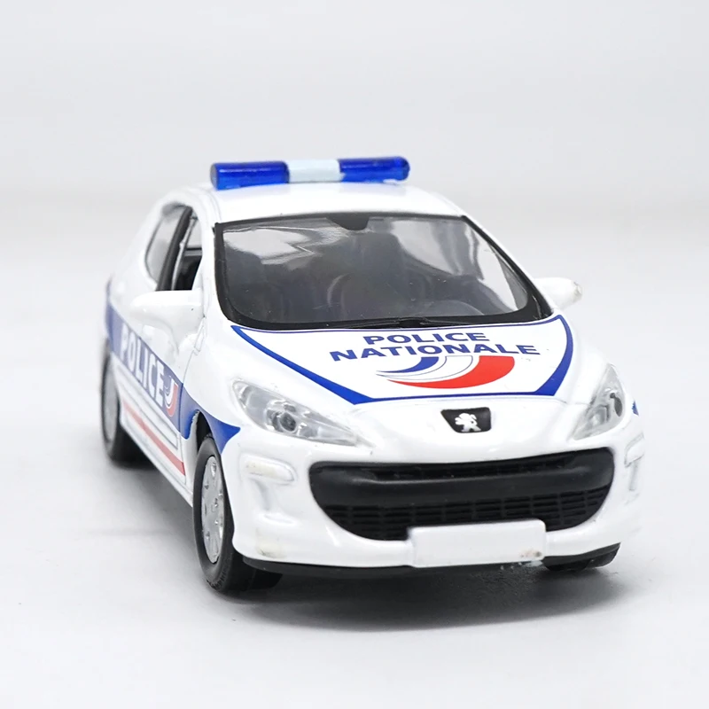 Высокая модель автомобиля из 1:43 сплава peugeot 308 Swat Cop, игрушки для автомобилей из металла, Коллекция игрушечных автомобилей