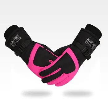 

34*12CM Men Women Waterproof Ski Gloves Windproof Snowboard Gloves Snow Winter Sport Handwear Fleece Warm Cycling Ski Gloves