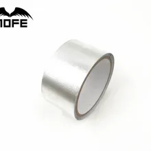 MOFE алюминиевая фольга выхлопная пленка " x 5 м рулон самоклеющиеся отражающие серебряное тепло обертывание барьер