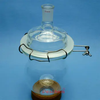 

1000ml,24/40,Glass Reaction Reactor,One Necks,1L,Reaction Vessel,W/Lid and Clamp