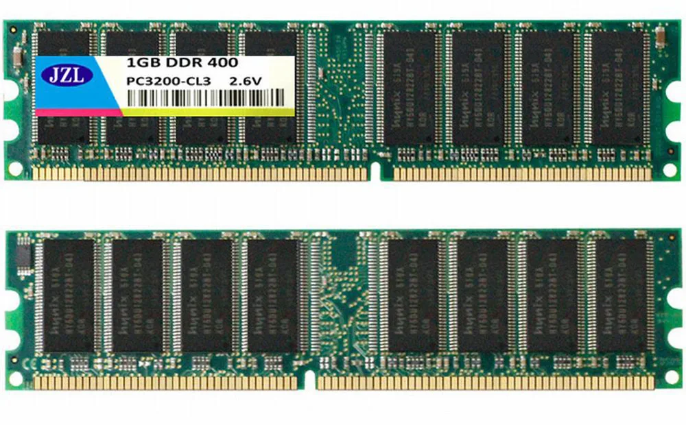 JZL Memoria PC-3200 DDR 400 МГц/PC3200 DDR400/DDR1 400 МГц ddr400мгц 1 ГБ LC3 184PIN без ECC 2,6 в Настольный ПК оперативная Память DIMM