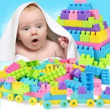 Новинка 135 шт./компл. детские пластиковые строительные блоки собранные большие частицы мальчиков и девочек детские развивающие игрушки