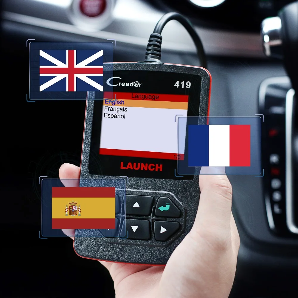 Запуск OBD2 код читателя CReader 419 диагностический сканер с конкретного