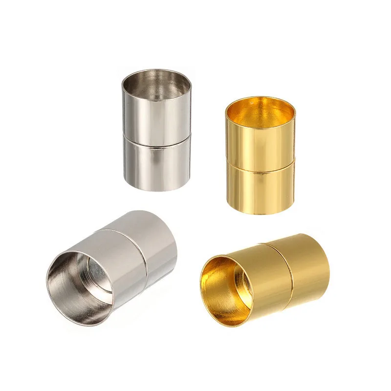 10pcs Gold Rhodium Color Strong Magnetic Clasps Fit 10mm 12mm Leather Cord Bracelet Connectors For DIY Jewelry Making Finding Jewelry Findings
