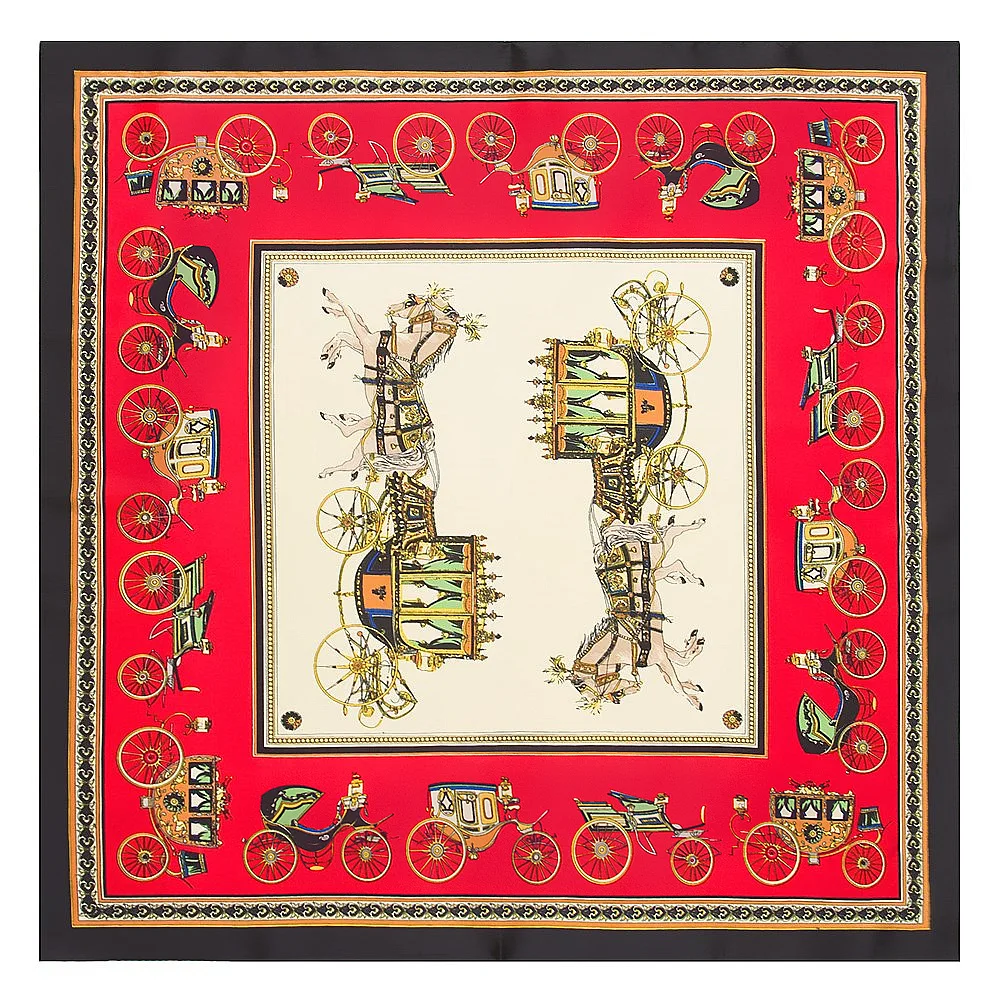 60 cm x 60 cm clásico cavalos anillo bufandas mujeres bicicleta bufanda hijab 2018 nuevo llegan naranja complementos de mujer bufandas a086