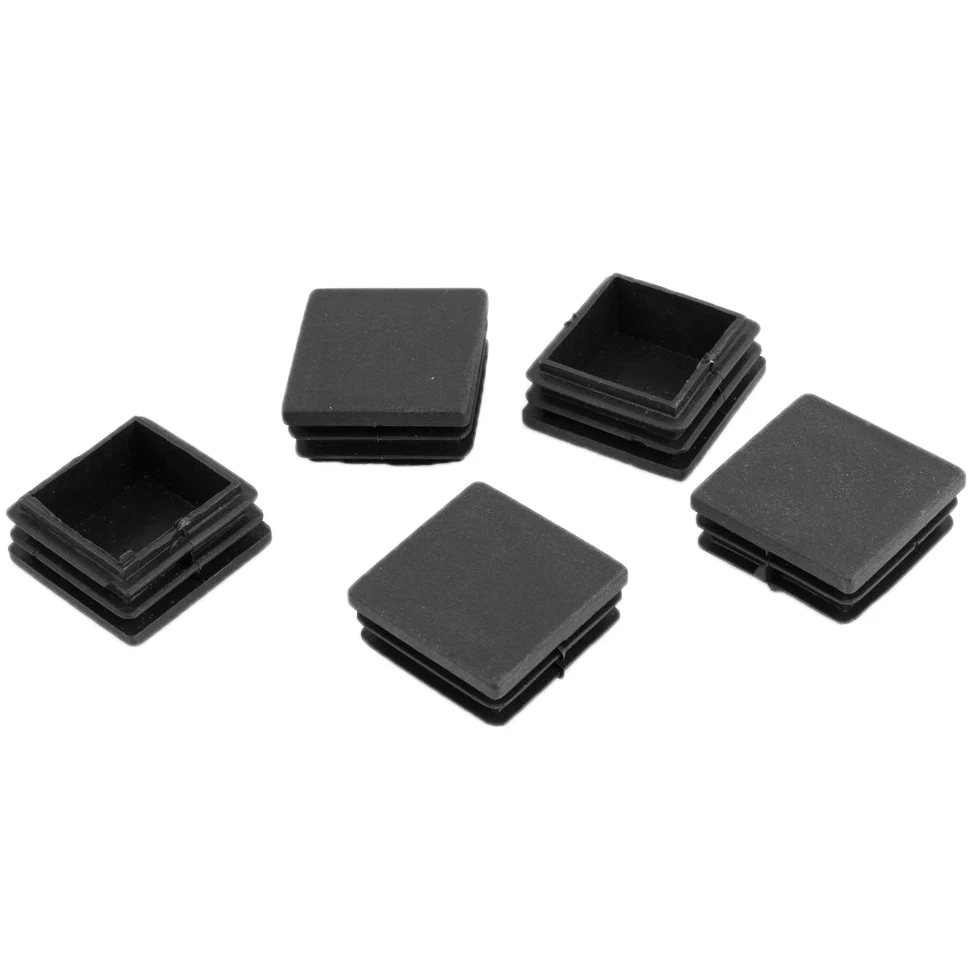 MYLB 5pcs Plastic Square Blanking End Caps Tubing Tube Inserts 38 x
