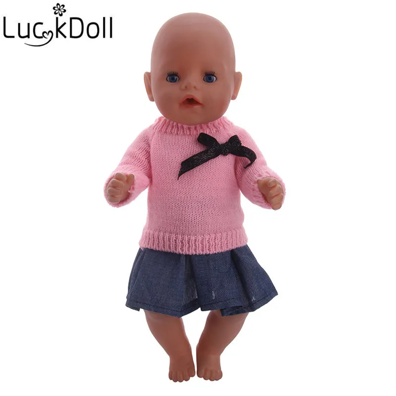 Luckdoll одежда вязаная рубашка 7 шт./стиль подходит для 43 см кукла аксессуары Детский Рождественский подарок для selec n966-n1486