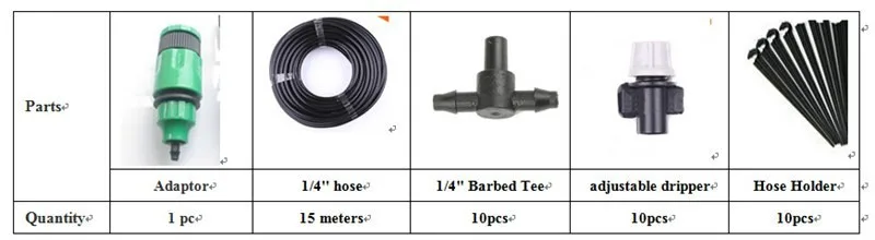 15 м шланг 10 капельных насадок DIY для полива сада спринклеры растения цветы ирригатор теплица цветок капельного орошения системы