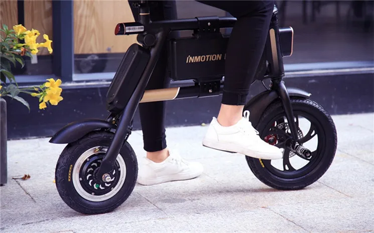 Top Original Inmotion P1F Ebike Mini Style Folding Electric Bicycle IP54 Waterproof APP Supported 30km/h 35KM Mileage Electric Bike 16