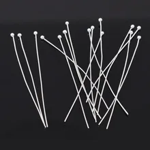 Doreen Box Lovely 300 шт шарик серебряного цвета шпильки 0,5x50 мм(24 калибра)(B03437