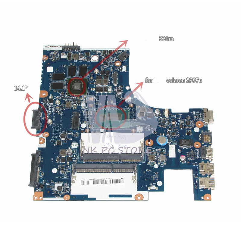 NM-A273 Notebook PC Main Board For Lenovo G40 G40-70 Motherboard System Board 14.1'' 820M Discrete Graphics DDR3 NM-A273 Notebook PC Main Board For Lenovo G40 G40-70 Motherboard System Board 14.1'' 820M Discrete Graphics DDR3