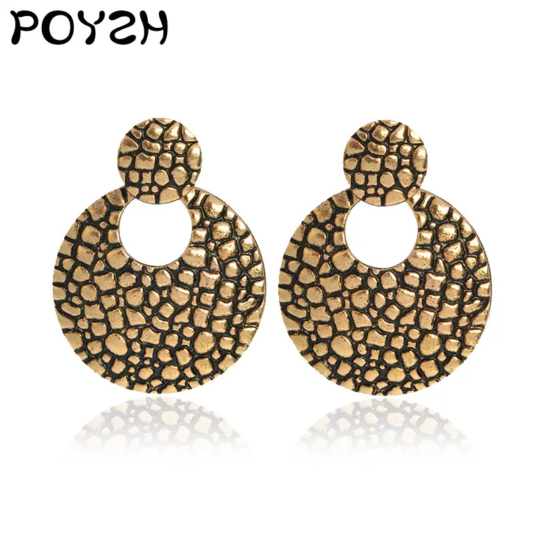 

Fashion personality Drop Earrings snake skin Leopard pattern round ear nail fashion creative tidal network red PU Brincos Aretes