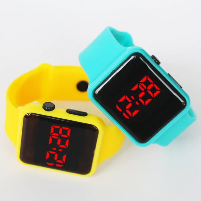 Boys And Girls Watch New Square Led Sports Kids Watches Silicone Watch Electroni Boys And Girls Watch New Square Led Sports Kids Watches Silicone Watch Electroni