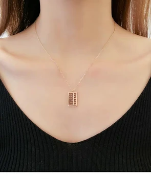 

abacus necklace Classic rose gold Fatima Hand Necklace Pendants Zircon Choker Necklace Turkey Jewelry For Women