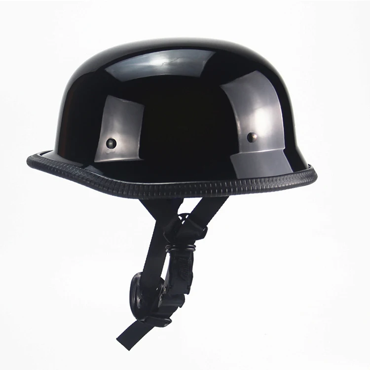 light black Mtb велосипедный шлем на половину лица, винтажный Ретро немецкий самокат, мужской шлем, защитный шлем для головы, мотоциклетный шлем в горошек, одобренный - Цвет: light black
