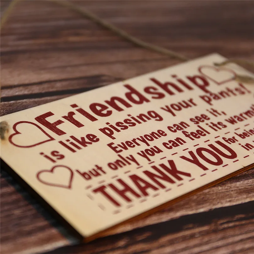 Sign Board Best Friend Friendship Gift Chic Spending Heart Thank You Decoration home Decor 2019 new hot sale #25j10 (15)