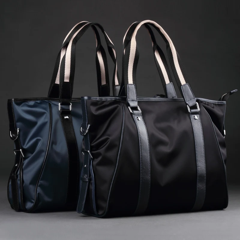 Fesyen Nylon Fabric Single Shoulder Bags Casual Swagger bags Genuine Leather Totes Lelaki Male Handbags & Crossbody Bags (XW5001)