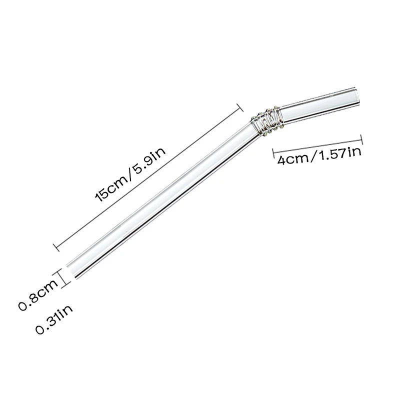 Многоразовые ясно Стекло соломинка для коктейля молоко чай кофе молоко Кристалл помешивая изогнуты соломинки для День рождения свадьба бар