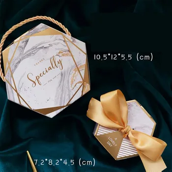 

30pcs/lot New Christmas Gift Box with Ribbon Wedding Favors Decoration Baby Shower Thanks Candy Boxes Birthday Party Supplies