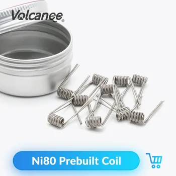 

Volcanee 50pcs Ni80 Nichrome Alien V2 Parallel Fused Clapton Prebuilt Coil for E Cig RDA RTA RBA Atomizer Mod Vape Heating Wire