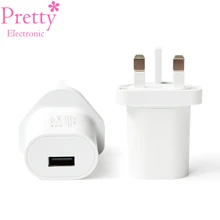Универсальное зарядное устройство 1 USB 3 Pin UK Plug, зарядное устройство с адаптером для путешествий, зарядка для смартфона 5V1A, адаптер питания для зарядки