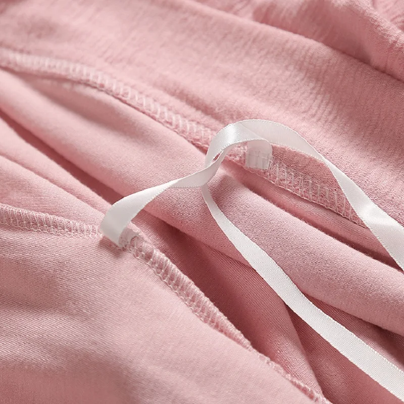 Большие размеры модальный халат Для женщин сексуальный халат длинные Весна-осень осенние женские халаты сплошной цвет трикотажные модальный пижамы