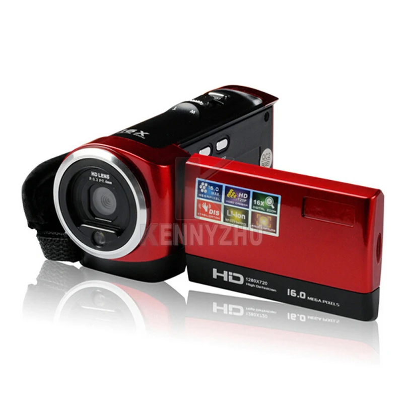 Видеокамера CMOS 16MP 2," TFT lcd видеокамера 16X цифровой зум ударопрочный DV HD 720 P рекордер DVR красный черный