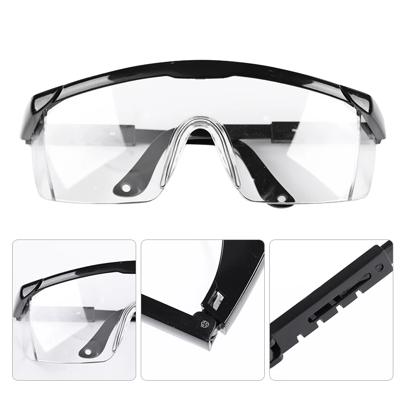  1Pc White Black Anti UV Glasses for UV Gel Nail Art Big Frame Manicure DIY Tool Random Color