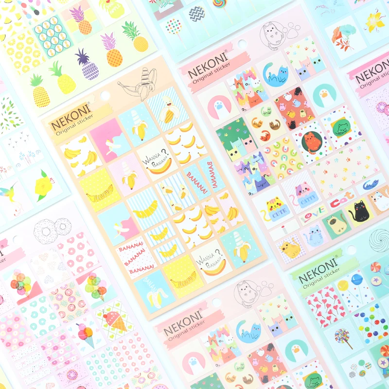 Domikee мультфильм милый kawaii Школа Декоративные DIY дневник планировщик наклейки
