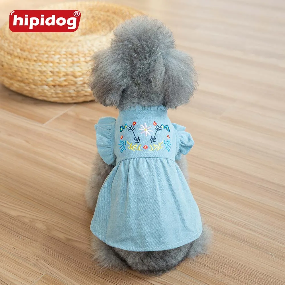 Buy Hipidog Embroidery Dog Clothes Cat Jeans Denim