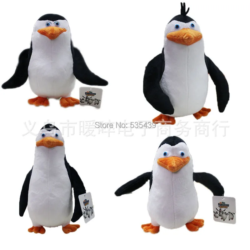 hot ! NEW 4 PCS/set 20-24cm Penguins of Madagascar plush toys stuffed Christmas gift doll