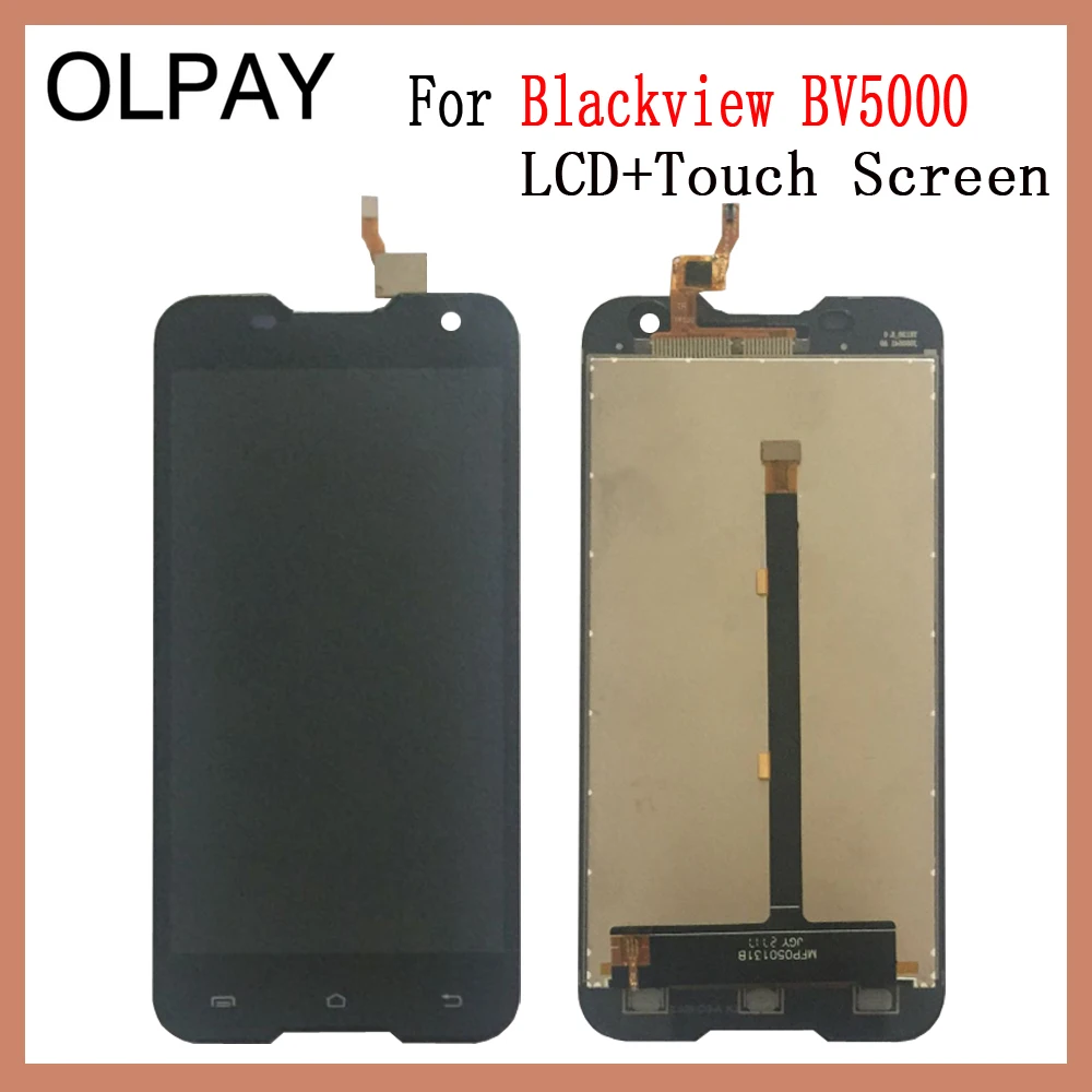 OLPAY 5.0 'جديد الأصلي ل Blackview BV5000 الهاتف المحمول شاشة الكريستال السائل + مجموعة المحولات الرقمية لشاشة تعمل بلمس استبدال الزجاج