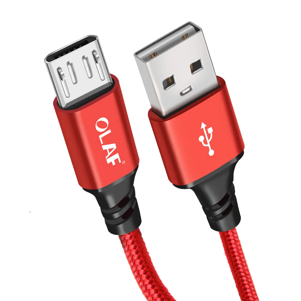 Олаф микро USB кабель 2.4A тканый Быстрая зарядка USB кабель для передачи данных для samsung Xiaomi LG планшет Android мобильный телефон usb зарядный шнур