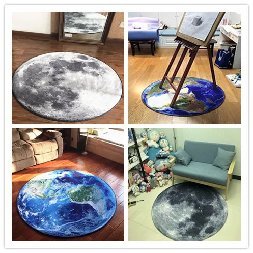

Earth Moon Mars Earth Round Mat 40cm/60cm/80cm/100cm/120cm Carpet Living Room Doormat rugs Yoga chair Mats tapete capacho