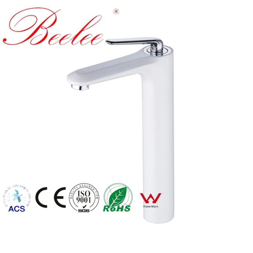 cheap Beelee Modern Bathroom Basin Faucet Popular White Electroplating Sink Faucet Creative Novelty Hot And Cold Water Tap