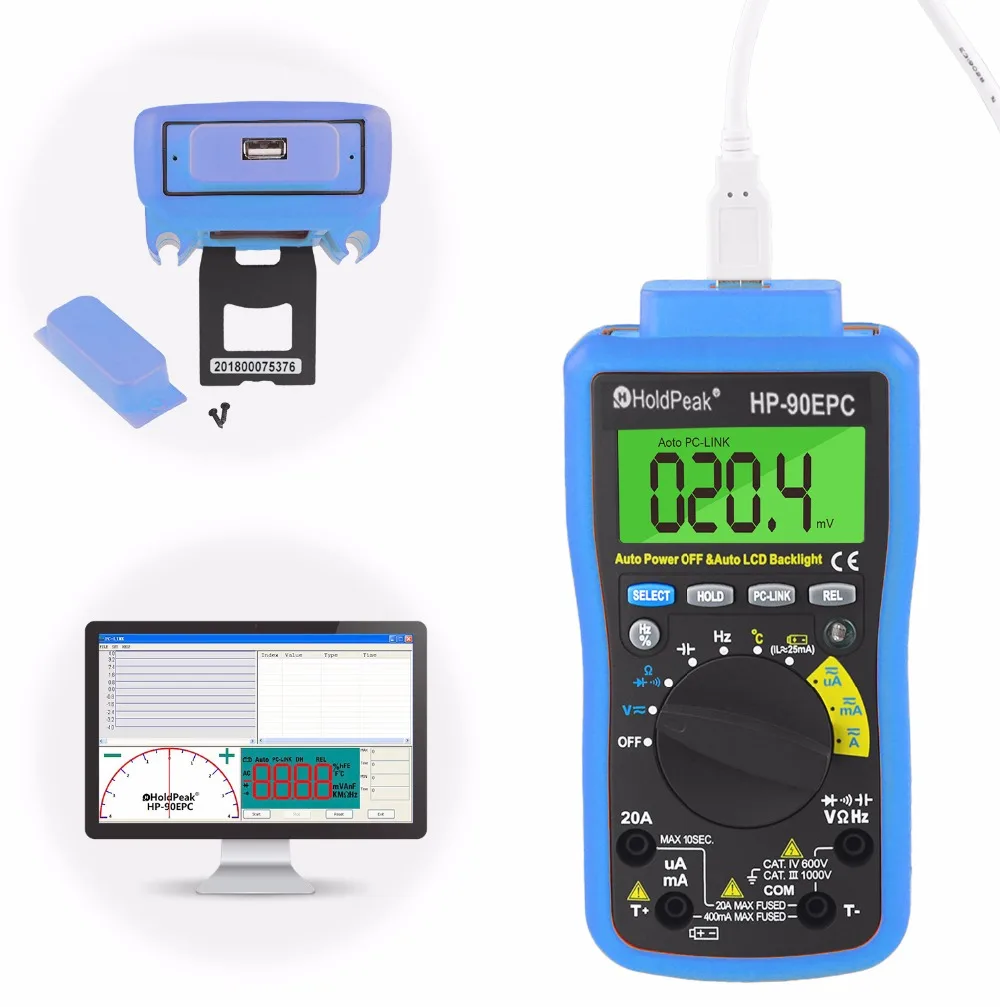 HP-90EPC Multimetro Digital USB Multimeter (HP-90EPC)