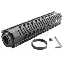 Тактический Охота фронтальный Кепки для 10 дюймов AR15 M4 свободное плавание Quad Rail Handguard для Airsoft Стрельба Интимные аксессуары