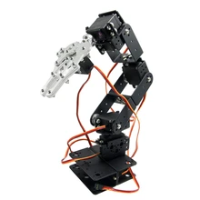 Aluminium 6DOF Robot Arm Mechanical Robotic Arm Clamp Claw Mount Kit for Diy Arduino