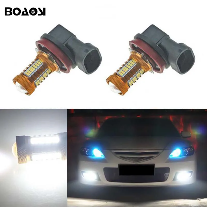 

BOAOSI 2x Bright Error free H8 H11 LED Car projector Fog Light bulb For mazda 3 5 6 xc-5 cx-7 axela atenza Car Accessories