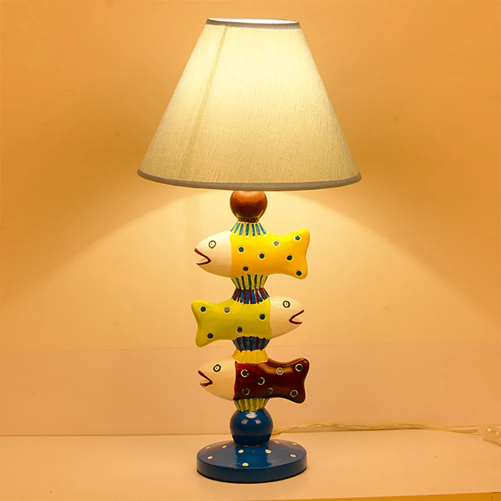 LED Children's Room Lamp Small Fish Desk Lamp Bedroom Bedside Table