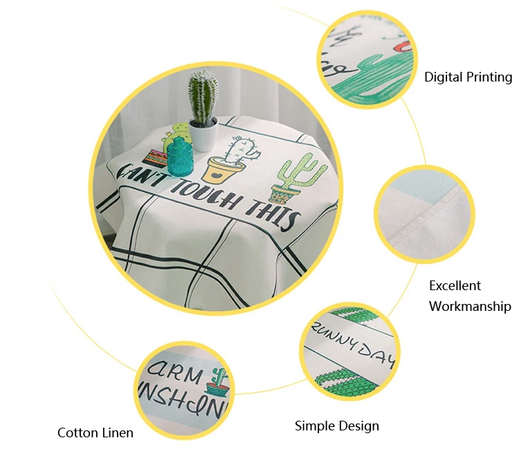 Завод цифровая печать моющиеся Скатерти ужин прямоугольной хлопок льняная скатерть дома Кухня плед Декоративная скатерть