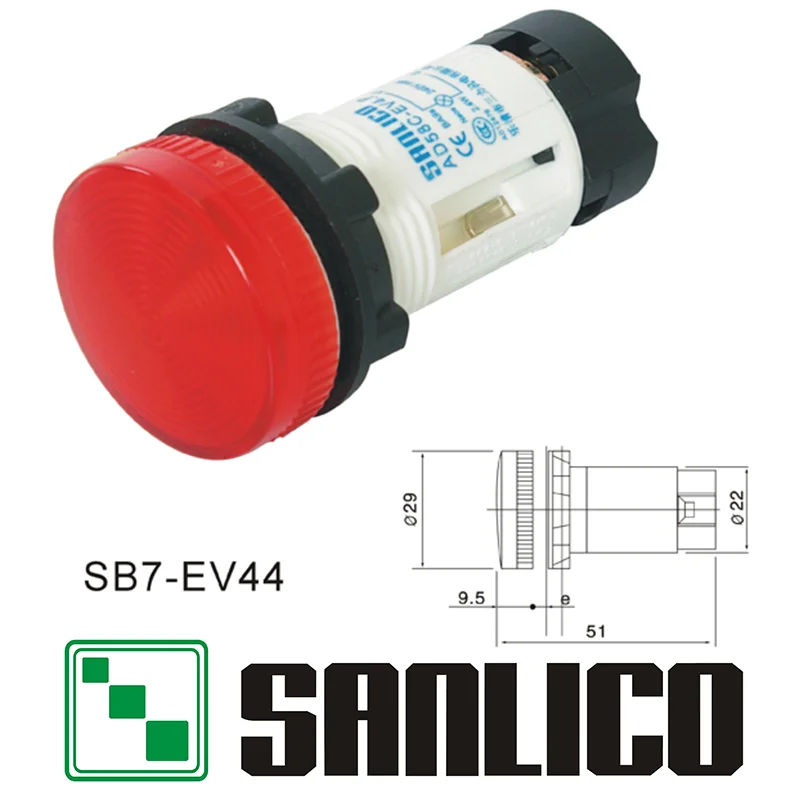 pilot indicator signal light lamp SB7(LA68 XB7)-EV44 | Обустройство дома