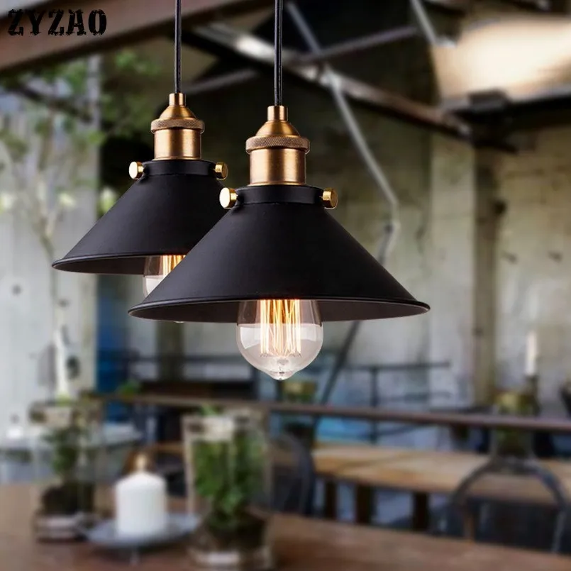 

American Minimalist Industrial Pendant Lights Restaurant Bar Creative Retro Iron Art Hanglamp Dining Room Kitchen Hanging Lamps
