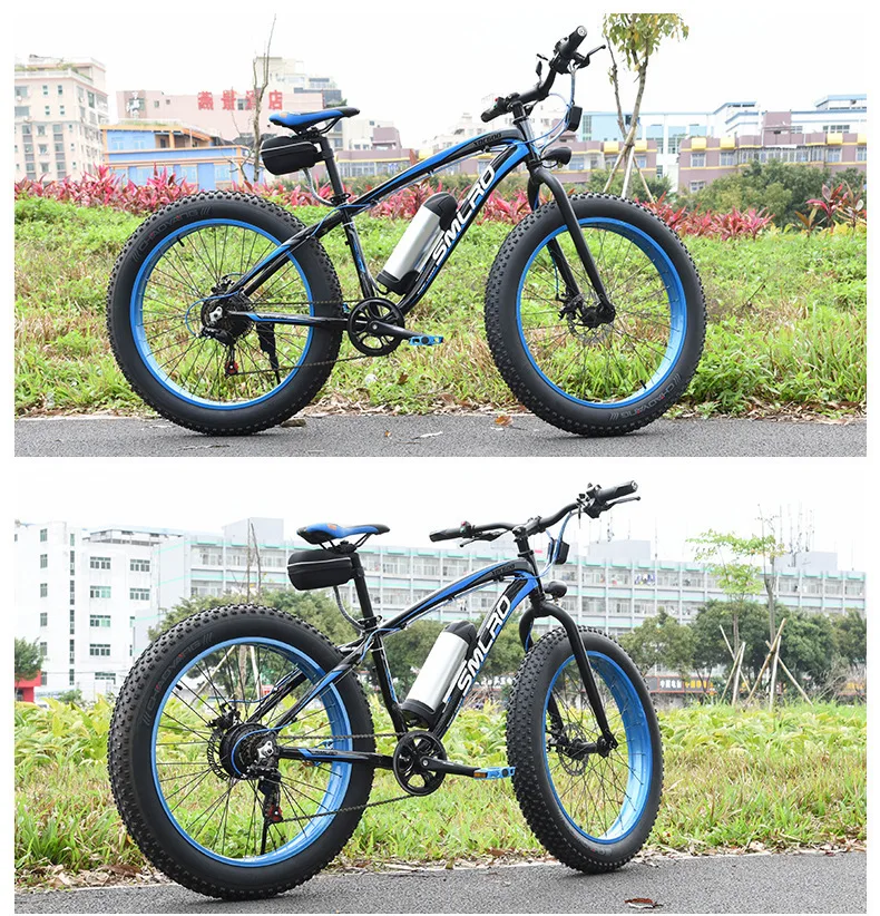 Top SMLRO Lithium Electricity Snowfield Ebike 48V 15AH 500W Aluminium Alloy Wide Tire Beach Vehicle powerful electric bike bicycle 5