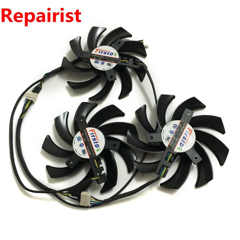 3 шт./лот R9-290X/390/390X GPU VGA кулер вентилятор для Sapphire R9 290X4G R9 390 8G PRO R9 390X8G D5 OC Tri-X охлаждение видеокарты